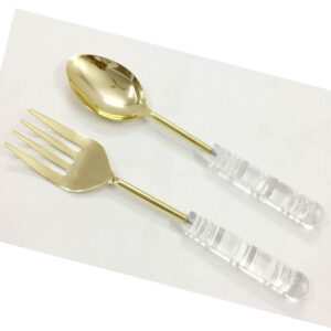 Gold Plated Salad Server S/2