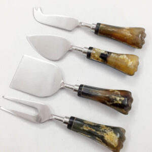 Horn Handle Cheese Knives set S/4