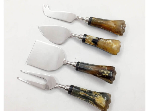 Horn Handle Cheese Knives set S/4