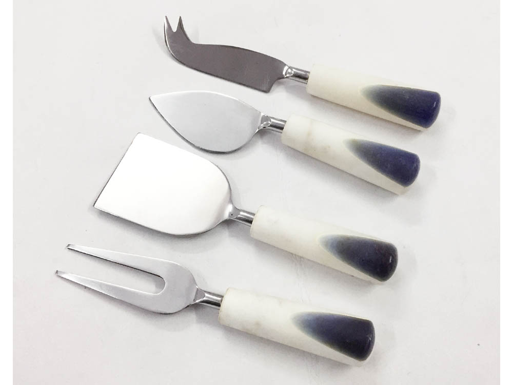 Stone Handle Cheese Knives set S/4