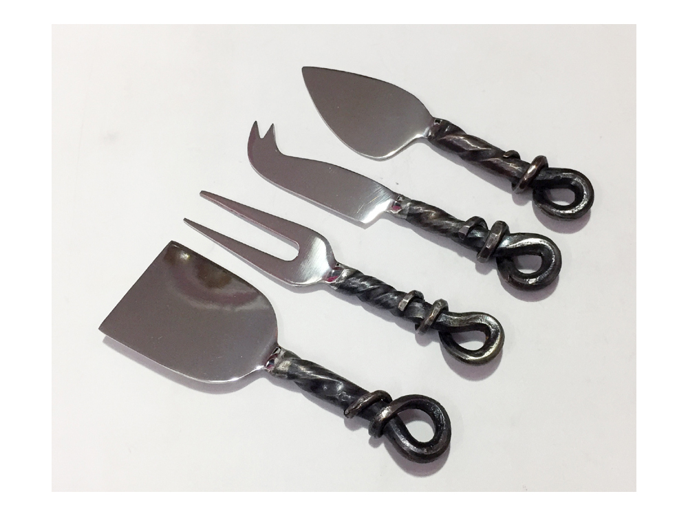 Hand Forged Cheese Knives set S/4
