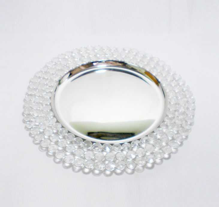 Crystal Embedded Charger Plate
