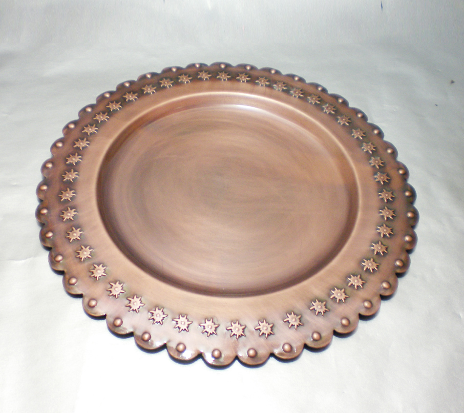 Antique Copper Charger Plate