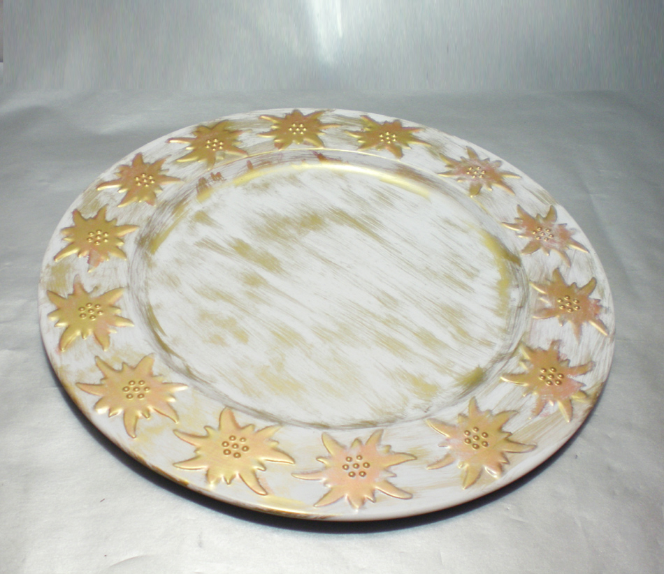 White Wash Charger Plate