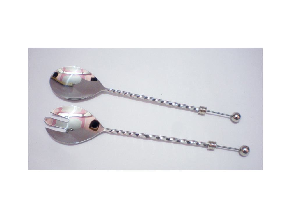 Beadable Twisted Salad Server Lrg