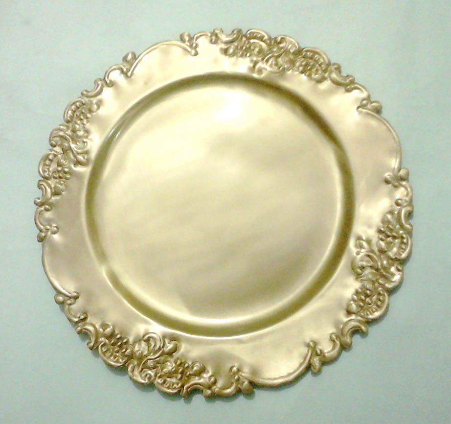 Antique Gold Charger Plate