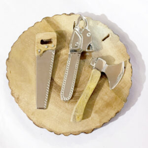 Wooden Cheese Board with Knives