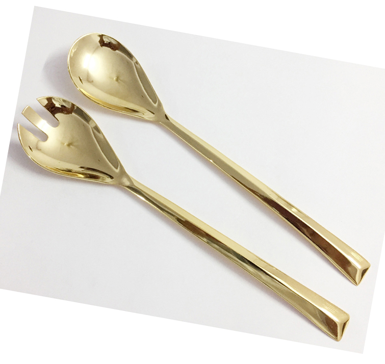 Gold Plated Salad Server S/2