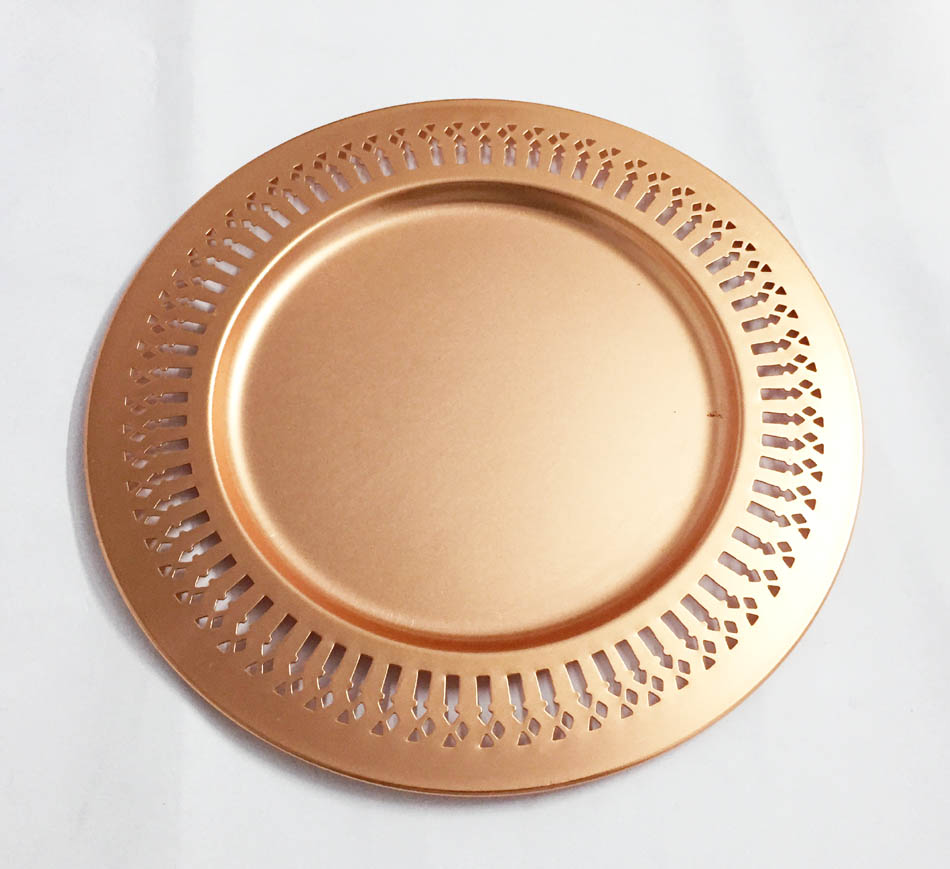 Matt Copper Charger Plate