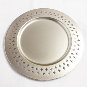 Matt Nickel Charger Plate