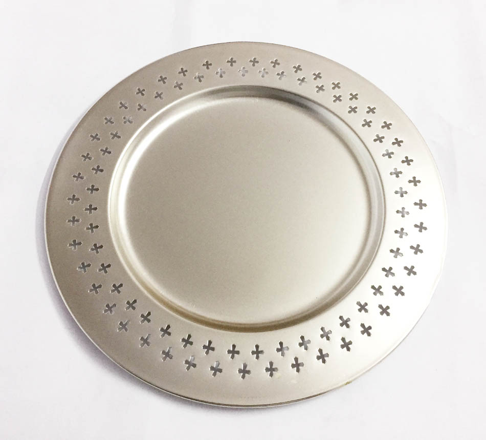Matt Nickel Charger Plate