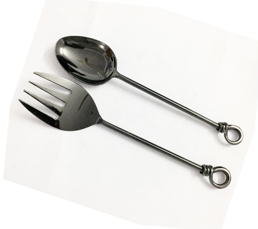 Black Salad Server S/2