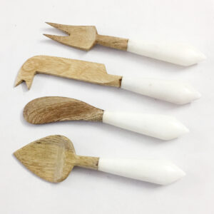 Wooden Cheese Knives set S/4