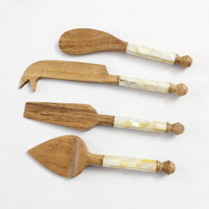 Wooden Cheese Knives set S/4