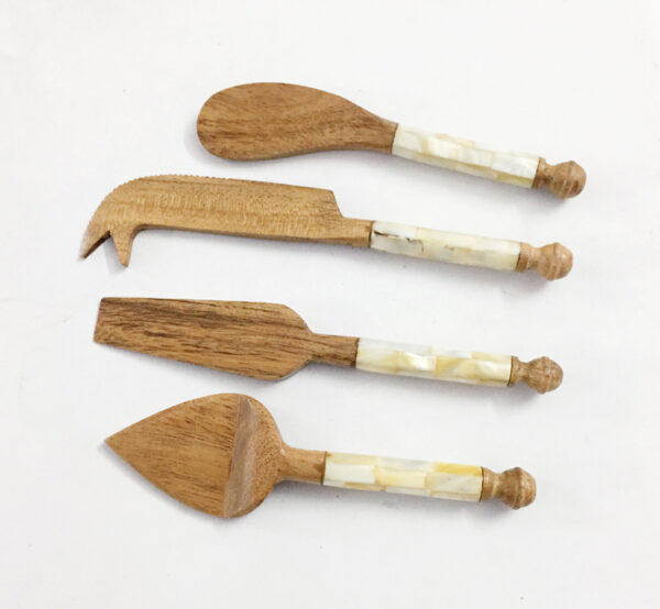 Wooden Cheese Knives set S/4