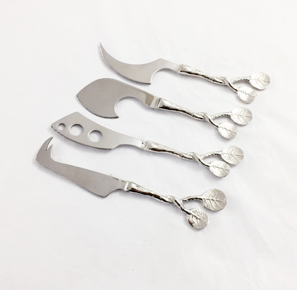 Nickel Plated Cheese Knives set S/4