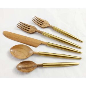 2 Tone Flatware S/5