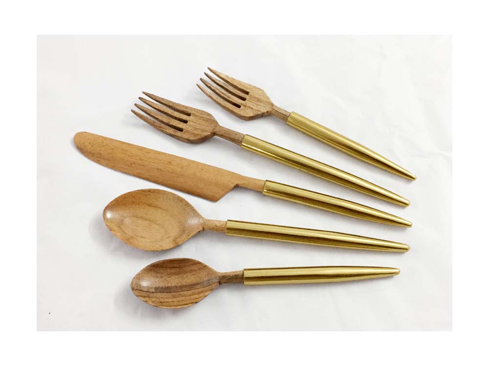 2 Tone Flatware S/5