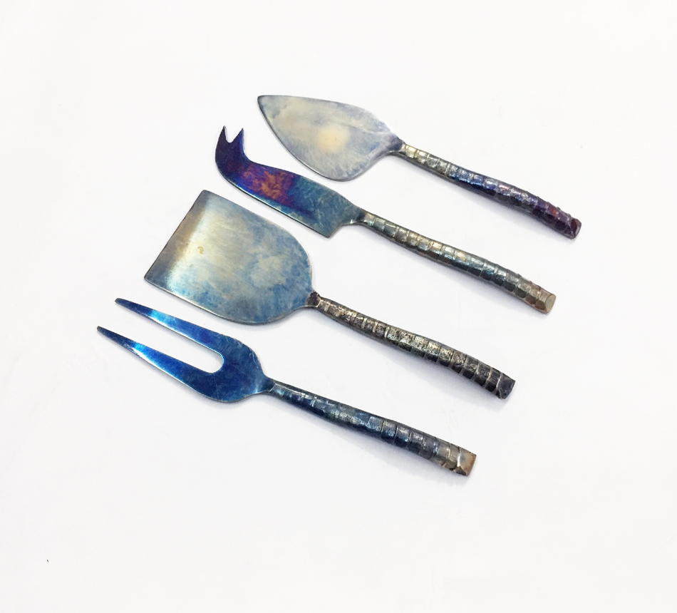 Hand Forged Cheese Knives set S/4