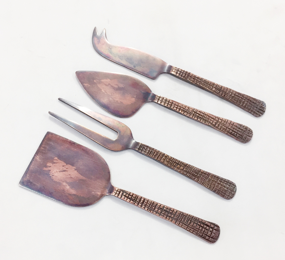 Hand Forged Cheese Knives set S/4