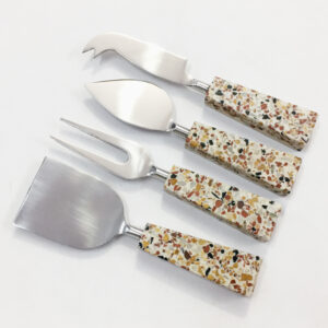 Terrazzo Handle Cheese Knives set S/4