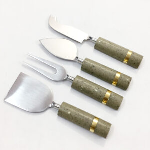 Cement Handle Cheese Knives set S/4