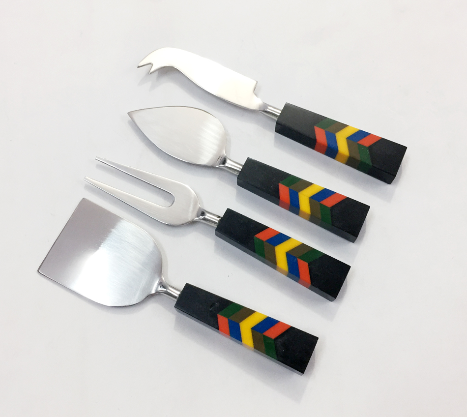 Resin Handle Cheese Knives set S/4