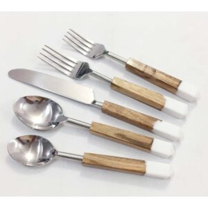 Wooden Handle Flatware S/5