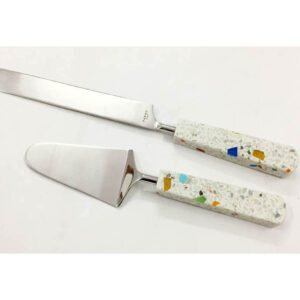 Terrazzo Handle Cake server S/2