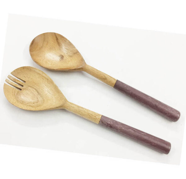 Wooden Salad server S/2