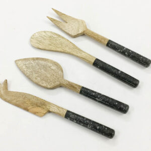 Wooden Cheese Knives set S/4