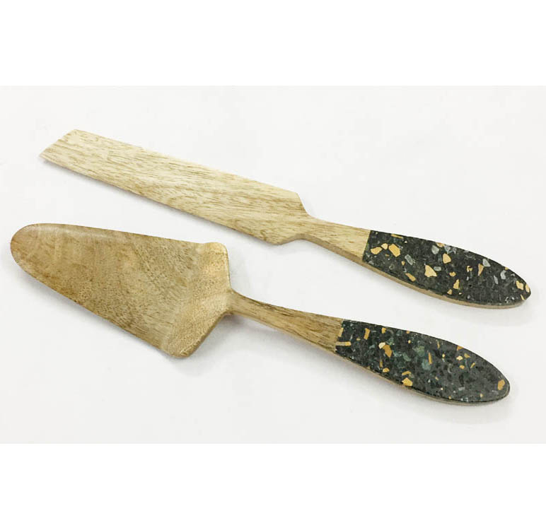 Wooden Cake Server S/2
