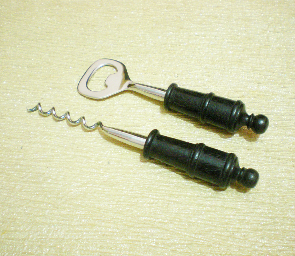 Bottle Opener & Cork Screw S/2