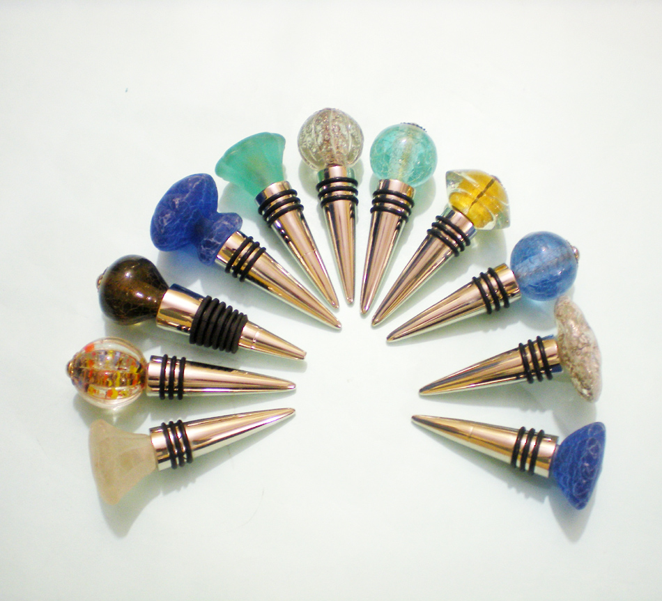 Bottle Stopper with Glass Knob