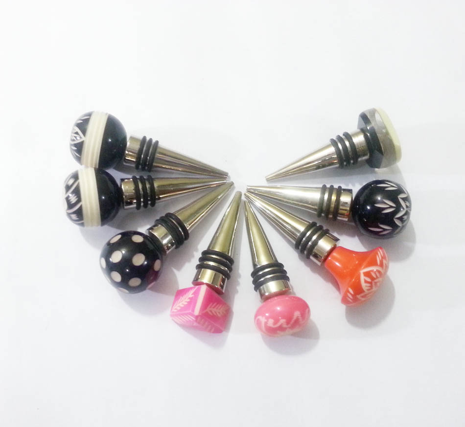 Bottle Stopper with Resin Knob